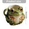 Tazza da Caffè Unica a Forma di Rana 11oz Grande Capacità Costruzione in Resina Base Antiscivolo Perfetta per Bere in Sicurezza e con Umorismo