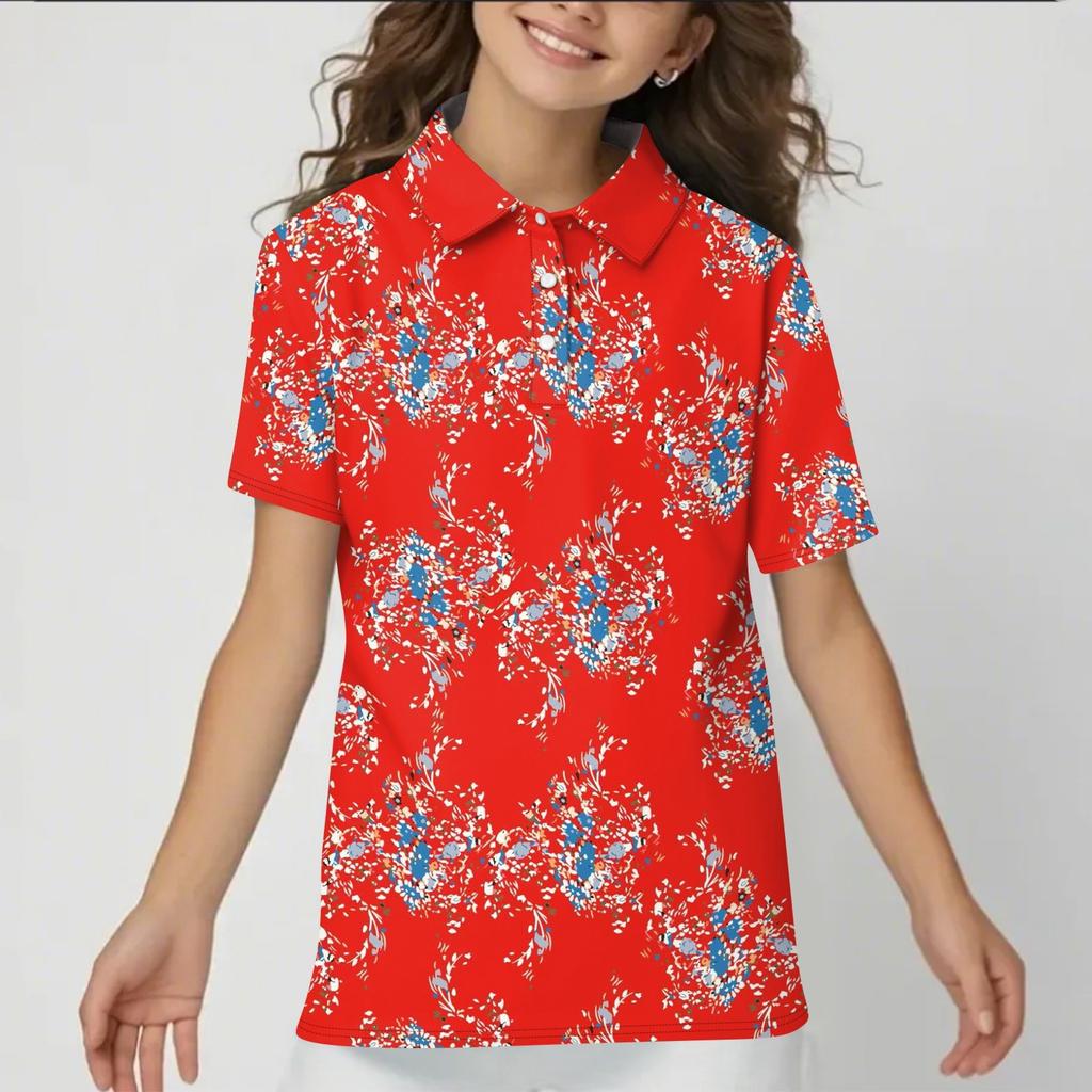 Children's Daily Casual Short-sleeved Print Tops T-shirts  Shirts