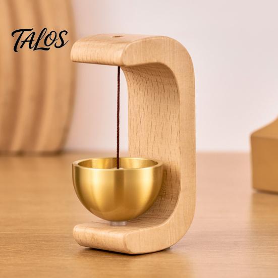 Entry Doorbell, Magnetic Hanging Bell, Solid Wood Metal Wind Chime, Crisp Sound Wood Door Chime for Home Shop Studio Doors Decoration