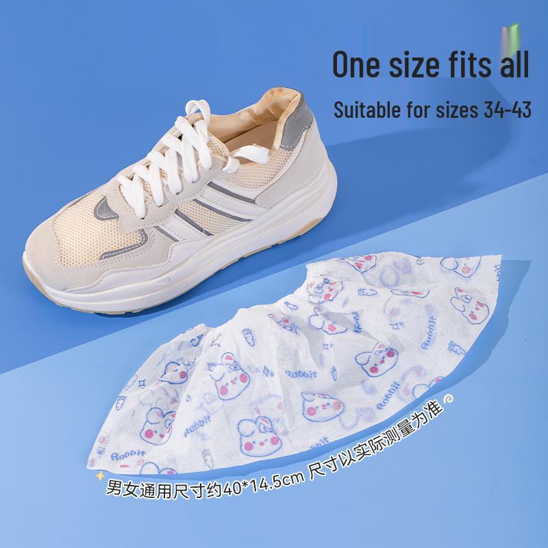 Children's Anti-slip Cartoon Shoe Covers: Thick, Non-woven, Disposable, Wear-resistant Indoor Foot Covers