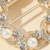 Rhinestone Scarf Ring Artificial Pearl Silk Scarf Clip Elegant Scarf Holder Ring for Women