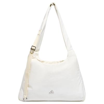 Soft Lux Metallic Logo Zipper Design Fabric Crossbody Bag Women Bags Han-Jade-White KY9922