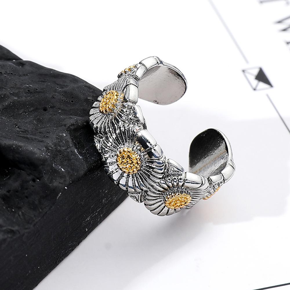 Fashionable Sunflower Ring Sunflower Flower Open Ring Jewelry Fashion