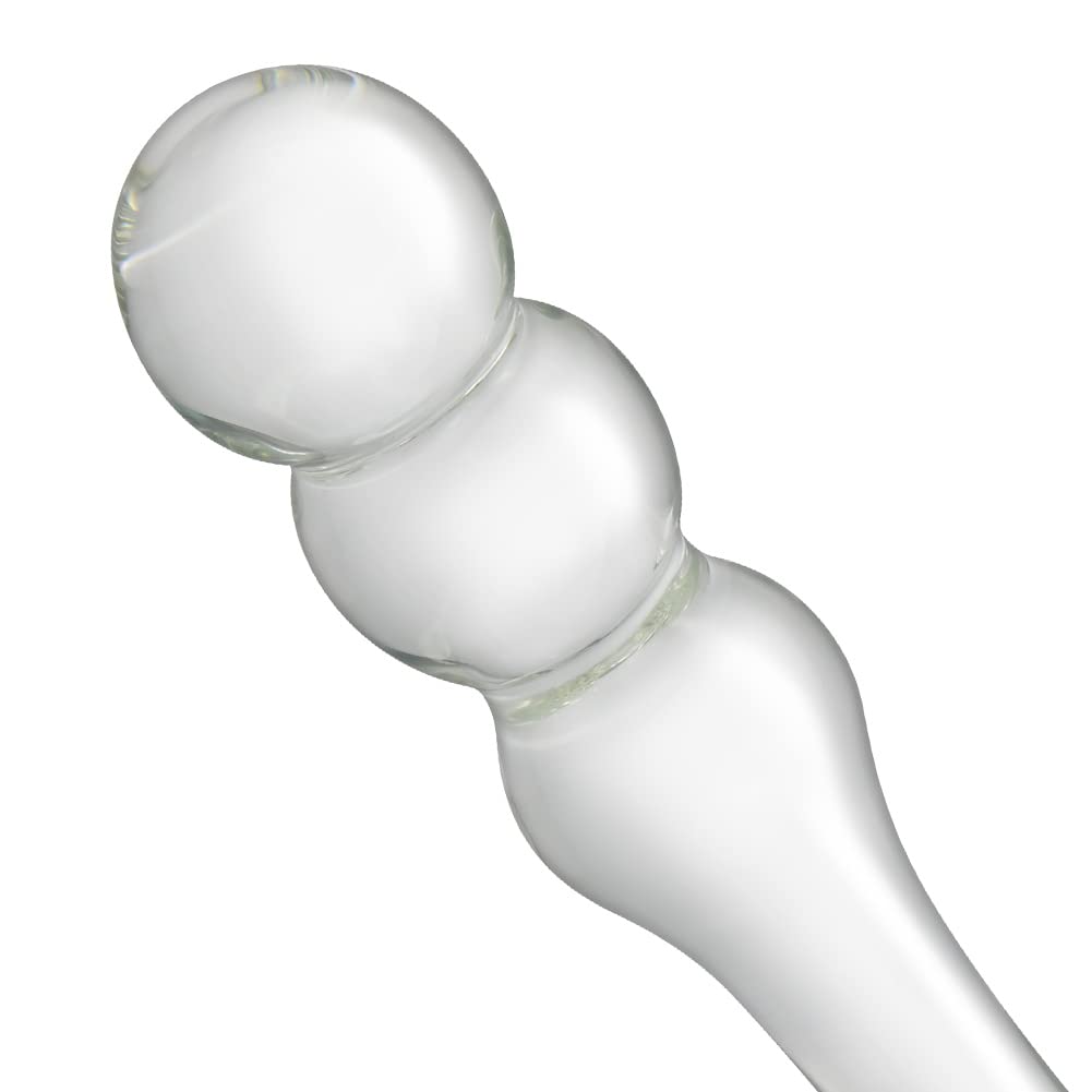 SXOVO Crystal Anal Plug Glass Anal Masturbation Glass Kit Crystal Penis Anal Plug Female Masturbation Transparent Anal Dildo Butt Plug Unisex Anal