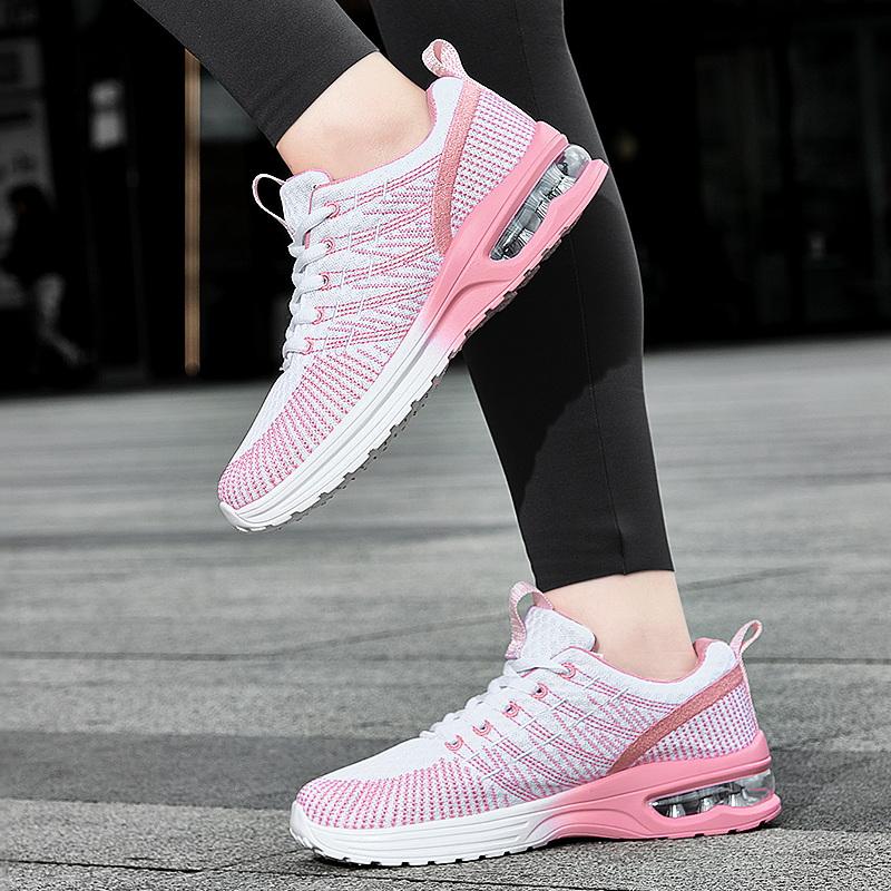 Pink Ladies Shoes Sneakers for Women Soft Bottom Casual Sneaker Mesh Breathable Sale Large Size 42 Summer Air Cushion Lady