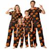 Family Matching Halloween Print Pajama Set Short Sleeve Tops and Pants for Mom and Kids