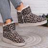 2025 Padded Flat Soft Sole Leopard Winter Padded Extra Thick Leopard Flat Snow Boots Female
