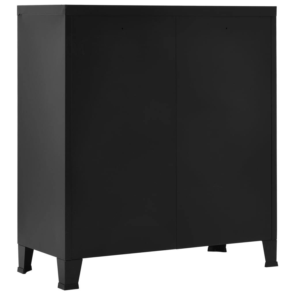 Vidaxl Industrial Storage Cabinet, Black 90X40X100 Cm Steel