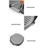 Portable 9.5Inch Nonstick Cooking Pan With Striped Bottom Skillets For Even Heat Distribution And Easy Cleaning