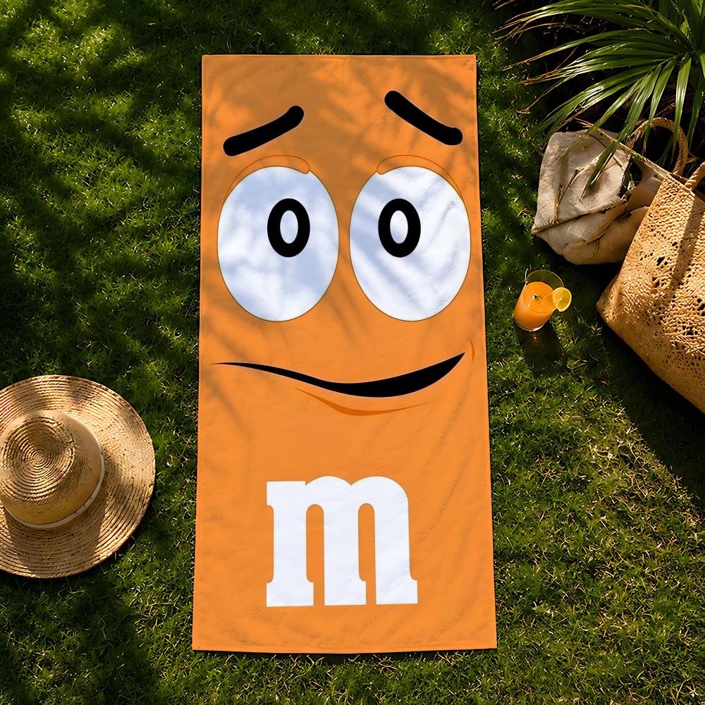 Food Candy Bean Towel Beach Towel, Quick Drying Absorbent Bath Towel for Swim, Gym, Camping, Outdoor Hot