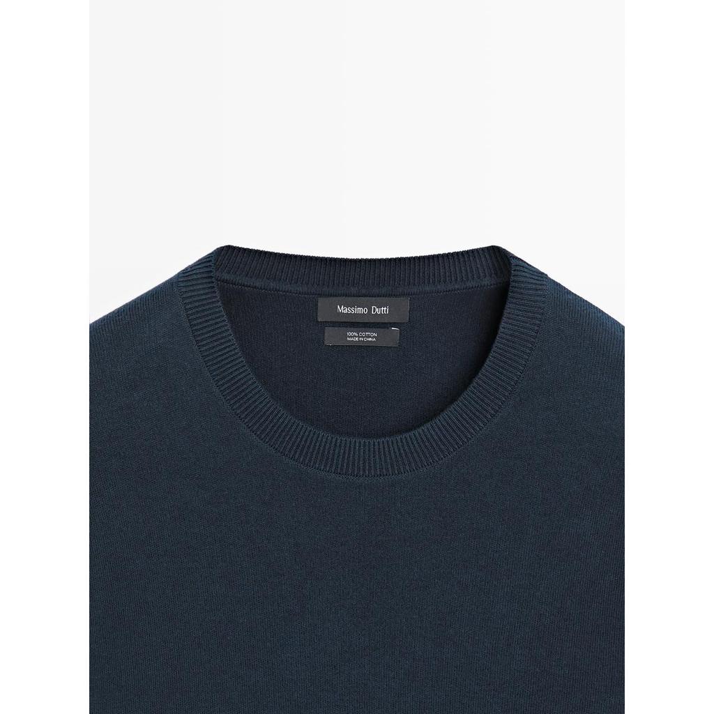 Masimodutti Round Neck Cotton Knit Sweater