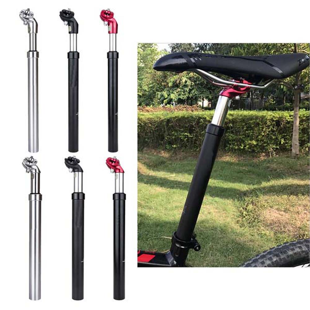 Aluminum Alloy Bike Seat Post 27MM Suspension Seat Post Mountain Bicycle Seatpost Suspension Seat Post Tube for Mountain Bicycle Black/&Red