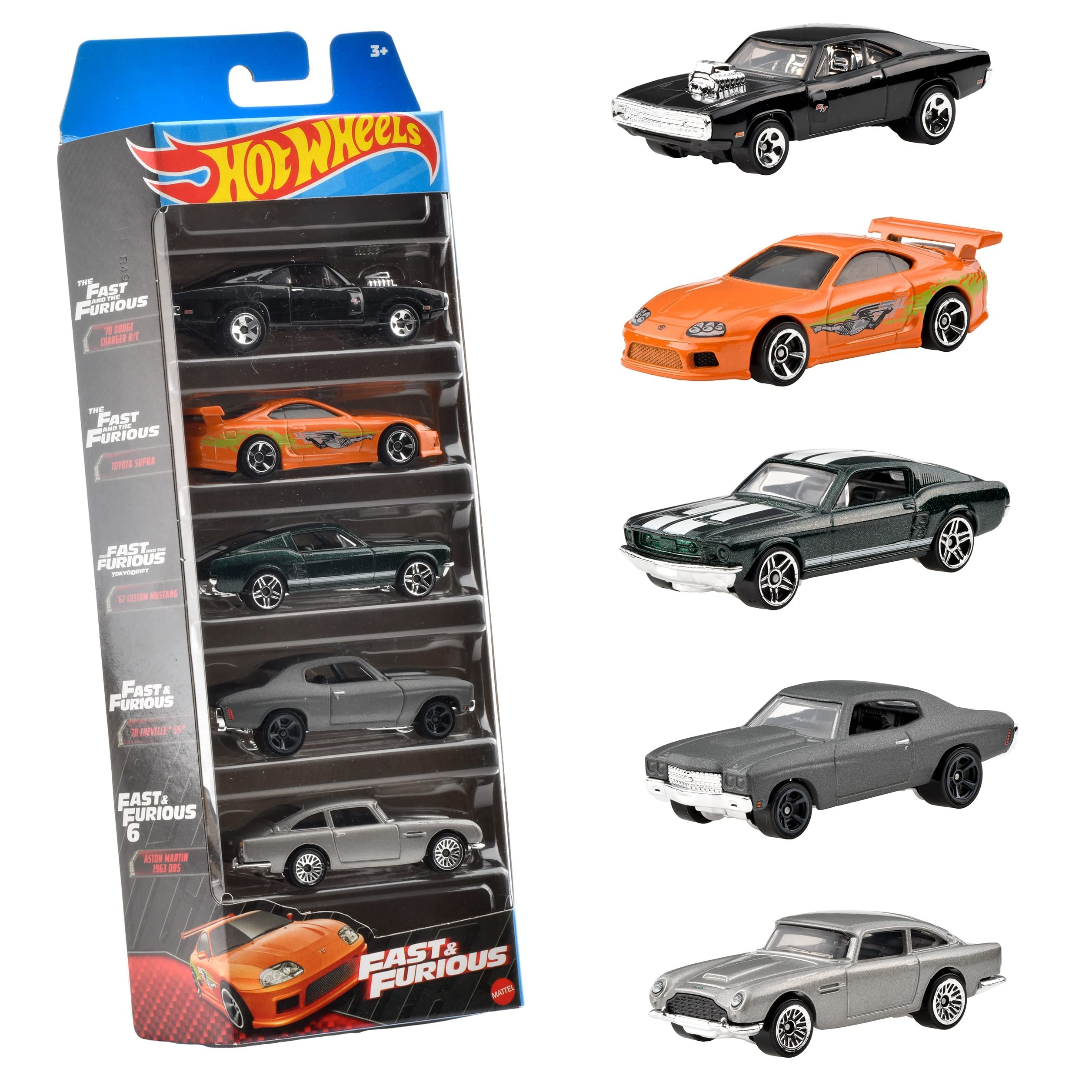 Hot Wheels Pack Fast Furious HND08 5-Car & [Ages 3+]