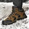 39-48 Uomo Taglie Forti Scarpe alla Moda High Top per Escursionismo e Alpinismo all'Aperto con Imbottitura in Cotone Peluche Scarponi da Neve