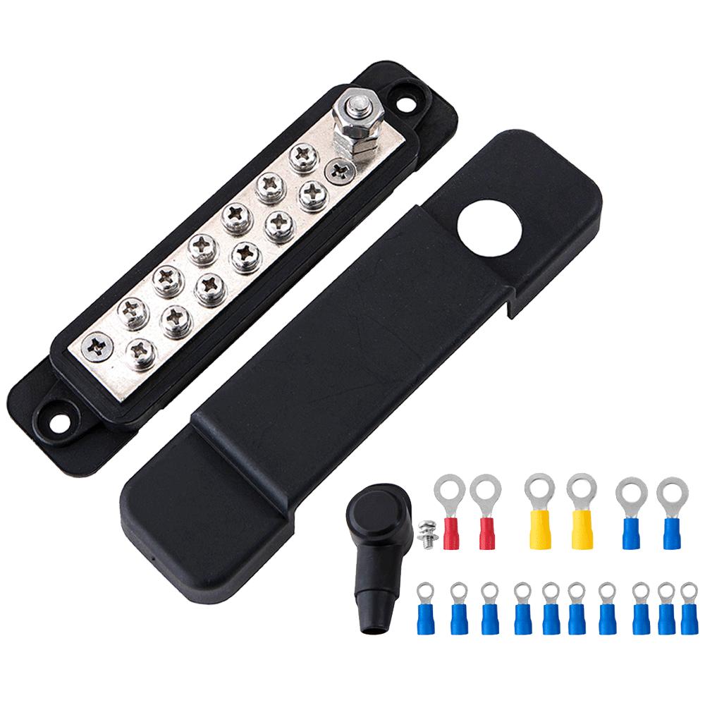 12 Way Bus Bar Auto Marine Boat Power Distribution Terminal Block 150A Rated 12V