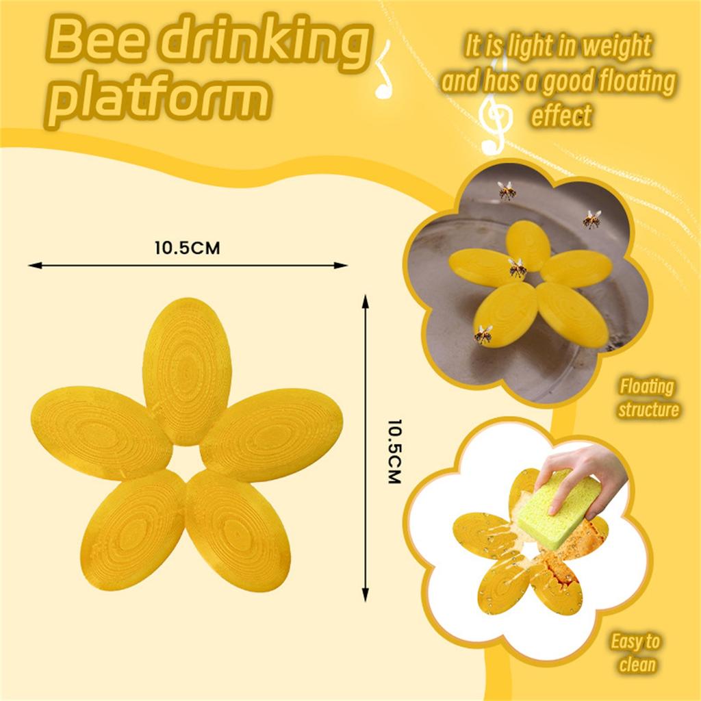 Bee Drinking Floating Flower Garden Bee Insect Drinker Plastic