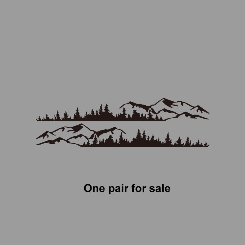 Carlow Hills and Forest Scene Outdoor Adventure Designs, Outdoor Adventure Stickers Nature Themed Decorations Durable Vinyl