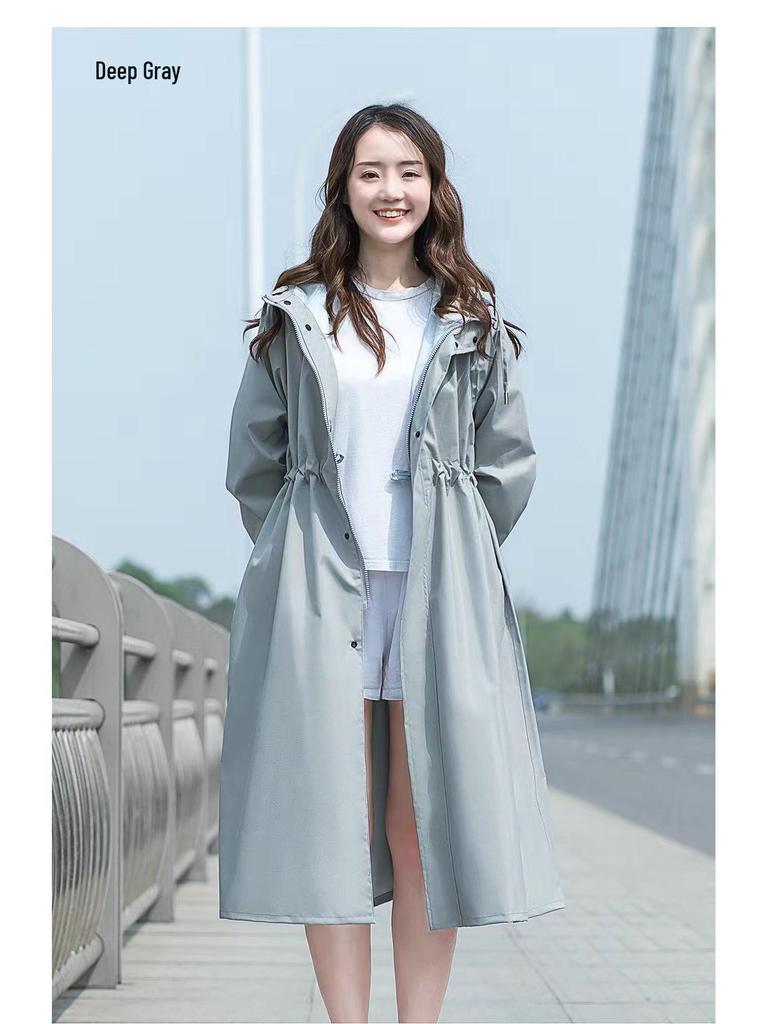 Japanese Women's Waterproof Windbreaker Poncho for Hiking