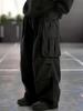 Men's Cross-Border Wide-Leg Joggers, European/American Style Cargo & Drop-Crotch Pants