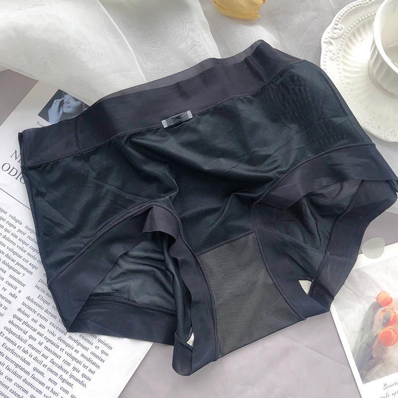 Intimo Estivo alla Moda in Seta Ghiacciata Senza Cuciture Ultra-sottile ad Asciugatura Rapida Taglie Forti Vita Media Cavallo in Cotone Intimo a Triangolo da Donna