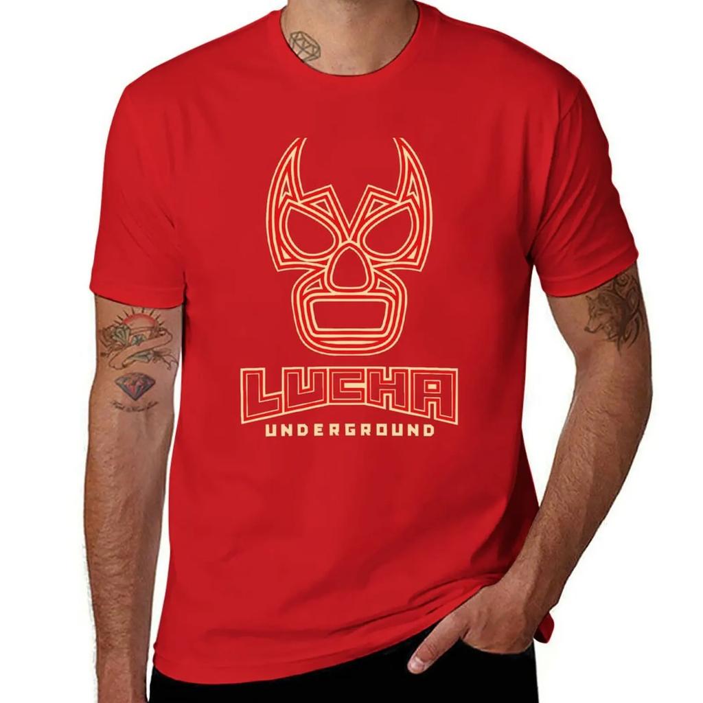 Lucha Underground Mascara T-shirt grafica sportiva sublime felpa T-shirt unisex casual alla moda