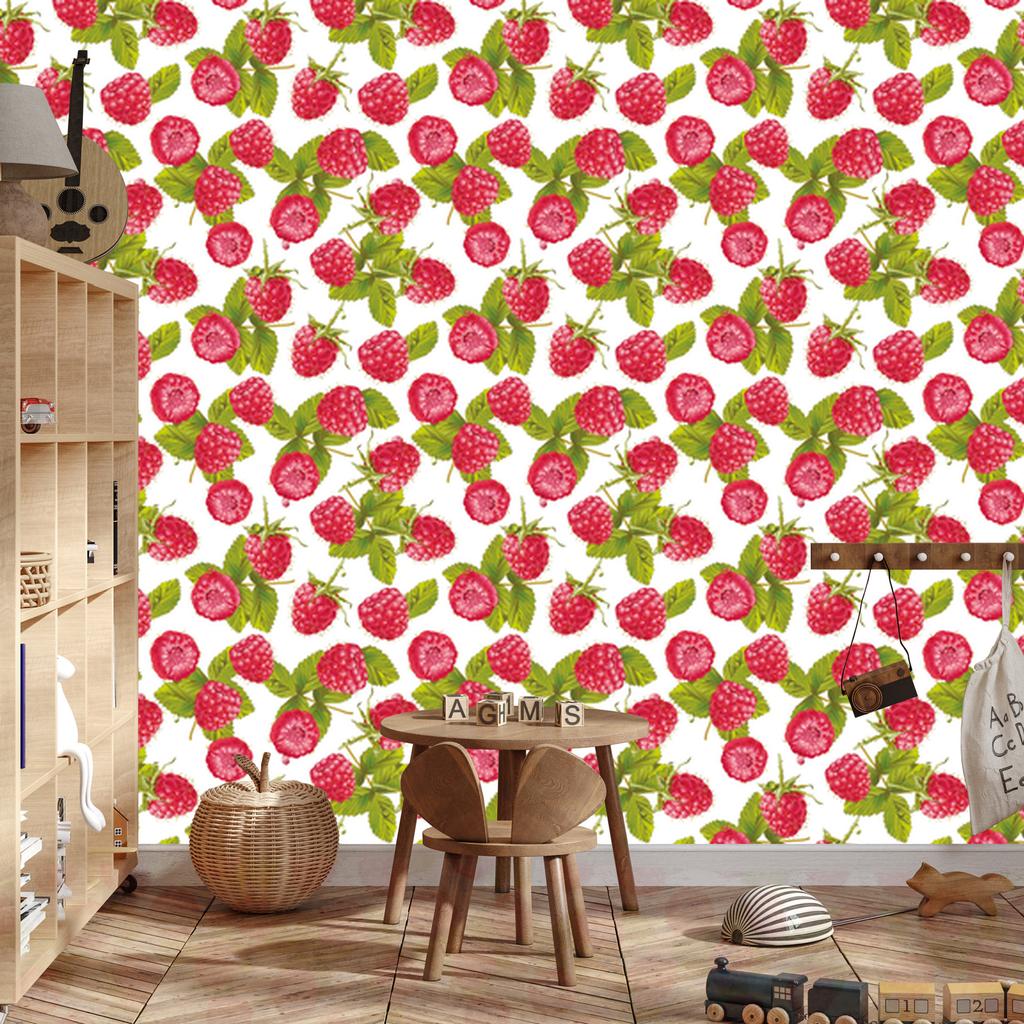Raspberry wallpaper for living room and bedroom 50x1000