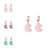 Smiley Alloy Womens Face Earrings Plated Cartoon Design Stylish Jewelry
