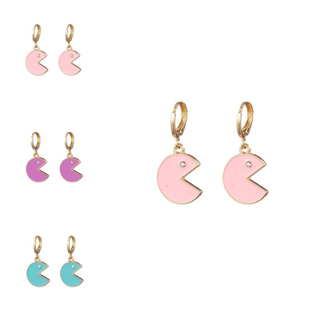Smiley Alloy Womens Face Earrings Plated Cartoon Design Stylish Jewelry