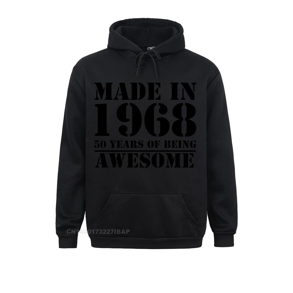 Men Made In 1968,Print Harajuku Hoodies Men's Kawaii Sunlight Sportswear 50 Years Of Being Print Harajuku Hoodies New