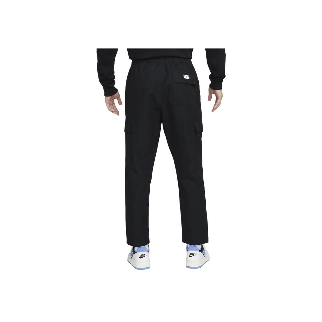 Nike Solid Color Elastic Waist Casual Cargo Pants Men Bottoms Black FZ4731-010