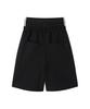 OHY Layered Waist Sweat Shorts - Black