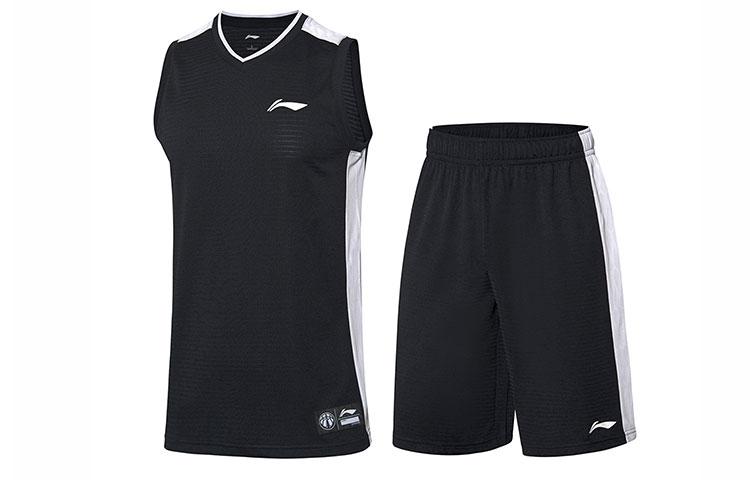 Li Ning Casual Sportswear Men s Black V Neck Moderate AATP067-2 L