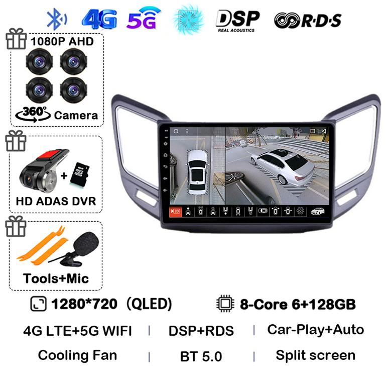 Android 14 Carplay Auto For Changan CS15 2016 2017 2018 2019 2020  Multimedia Car Radio Player WIFI+4G Stereo Touch Screen DSP