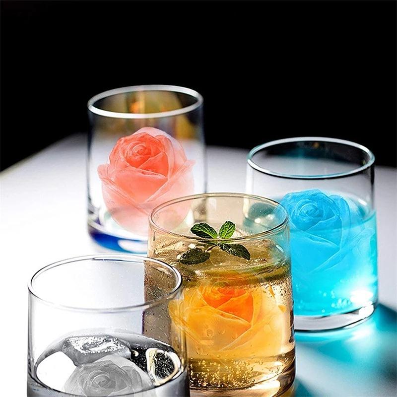 Silicone Mold Ice Mold Whiskey Cocktails Beverages Iced Coffee Bear Rose Pistol Shape Ice Bar Tool Skull Silicone Ice Cube Mold