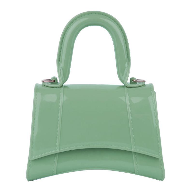 

2025 Сумка-желе конфетного цвета макарон: Кроссбоди, Ручная, На плечо и Кошелек для монет для детей и женщин зелёный