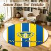 Round Rug Custom NameLeeds United Pattern Non Slip Carpet Home Floor Decor