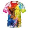 Sommer Batik T-Shirts Graffiti Farbe 3D Druck Kinderkleidung Kurzarm Mädchenkleidung Harajuku Kinder T-Shirt Jungen Oberteile