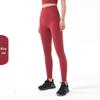 Pantaloni da Yoga da Donna a Vita Alta, Effetto Solleva Glutei Color Pesca - Senza Cuciture Visibili, Sensazione Nuda