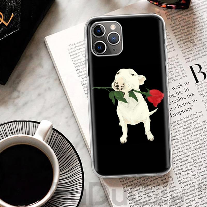 Bull Terrier Dog Puppies Cover For iPhone 16 15 14 13 12 11 Pro Max Apple Phone Case X XS 7 Plus 8 + Art Customized Print Shell