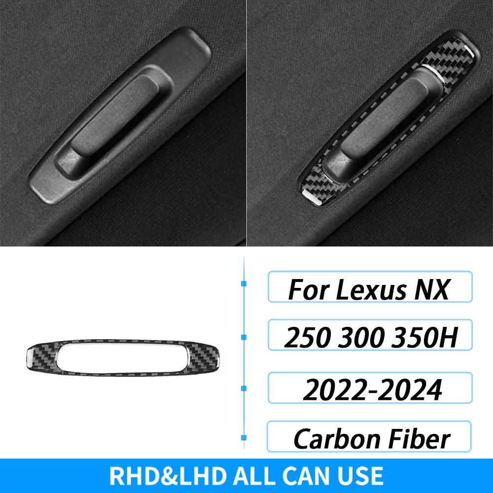 For Lexus NX 250 300 350H 2022-2024 Carbon Fiber Gear Shift Knob Both Side Panel Trim Cover Car Interior Accessories Sticker