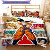 Goku 3pcs Bedding Set Duvet Cover Closure Includes 1 Duvet Cover & 2 Pillowcases for All Seasons Bedroom Home Dorm Decor