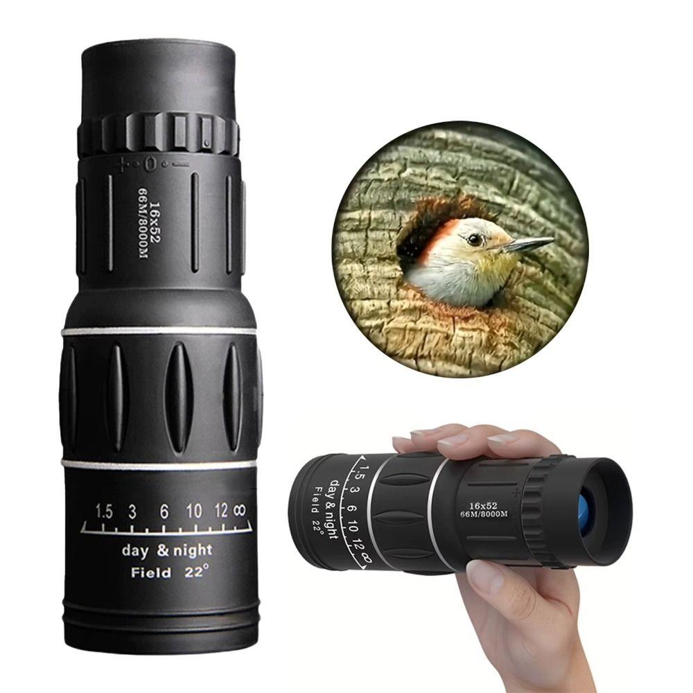 Waterproof 16x52 Monocular Telescope 8XMagnification Long Range Spyglass HD Telescope  Camping