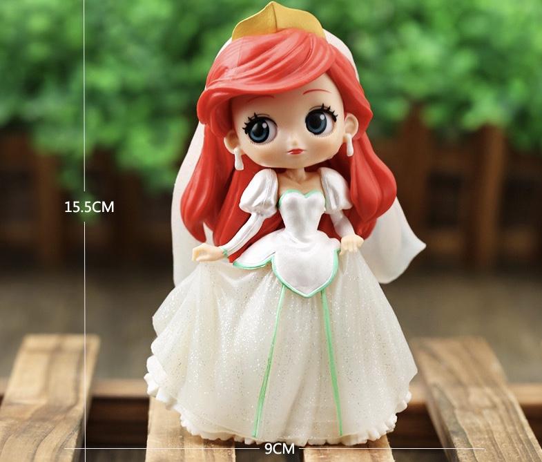 Disney Q Posket Jasmine Princess Snow White Belle Ariel Cinderella Anna Elsa Mulan Tinkerbell Cake Topper Children Gift