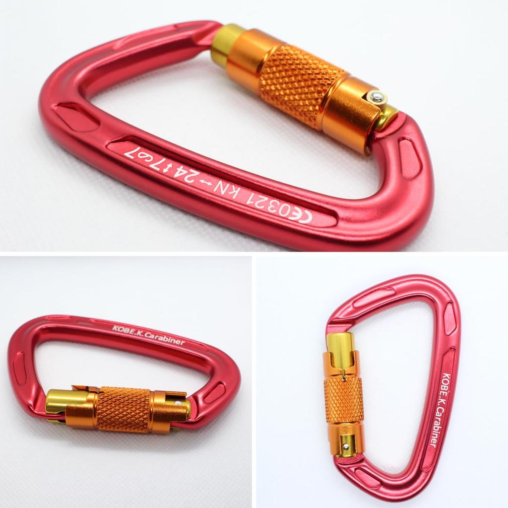 Kobe Kagayaki Carabiner Specialty CE 2400kg Breaking Domestically 57g Gate Set of Your Store Certified, (24kN) Strength, Tested, Aluminum, Weight,