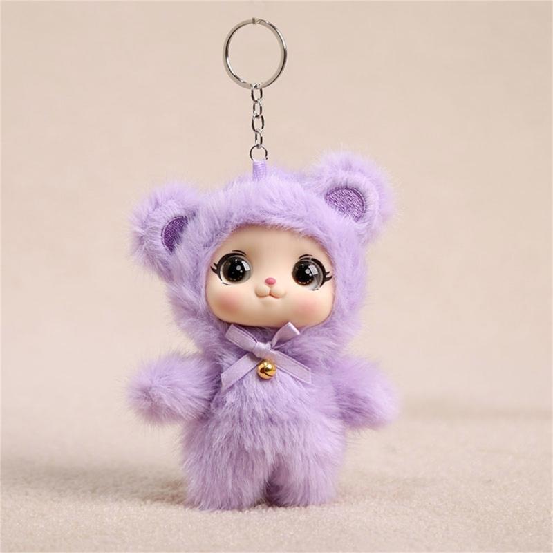 Cartoon Soft Doll Keychain With PP Cotton Filling For Keys Bags And Backpacks Multiple Color Trendy Car Decoration
