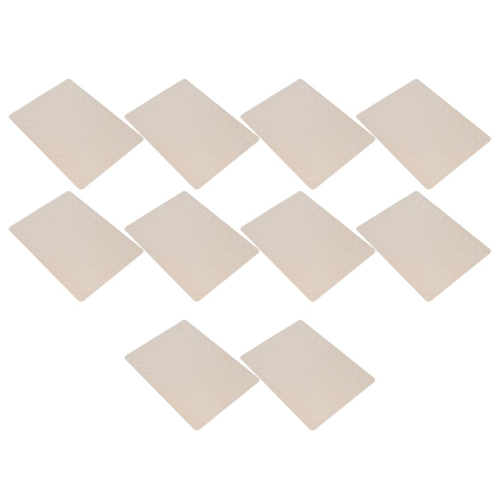 10Pcs Microblading Practice Skin One Sided Pattern 11 Pairs Inkless Silicone Eyebrows Practice Skin
