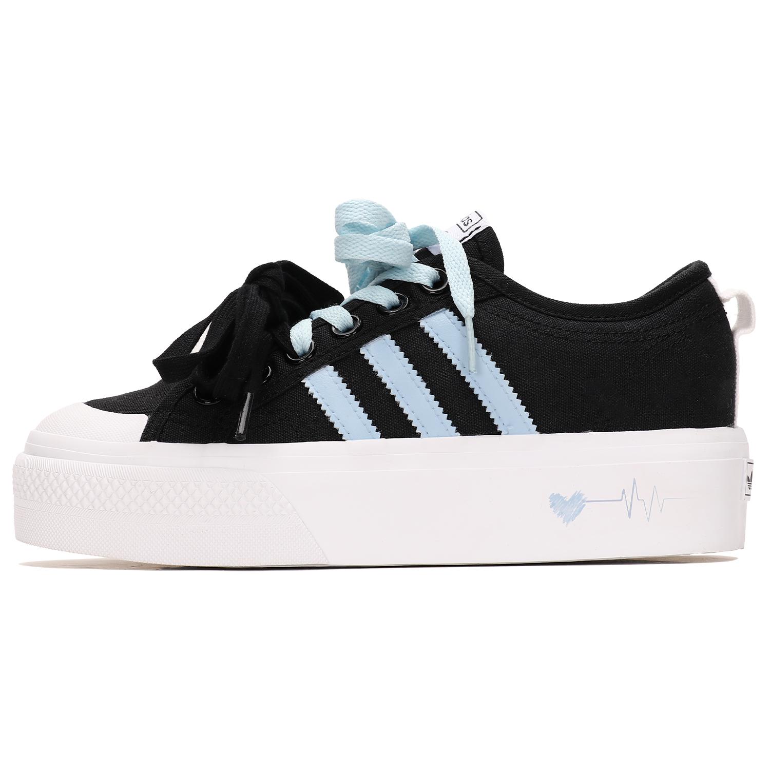 

Adidas Originals Nizza Platform Нековзкі Нековзкі Низькі Скейтборд-взуття Жіночі Чорно-сині FV5321(Команда804-) 38⅔