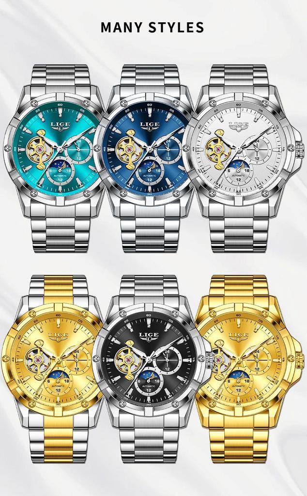 Men's High-End Multi-Functional Mechanical Fashion Watch – Stylish Business Wristwatch