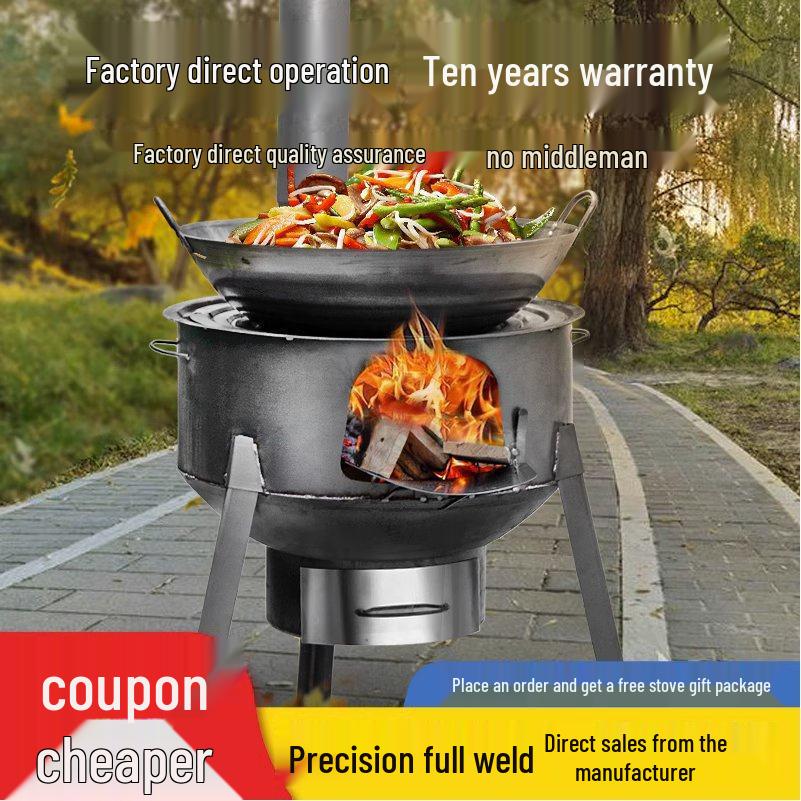 Portable Large Firewood Stove for Home and Outdoor Use