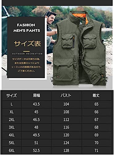 [Manatsulife] Mesh Vest Outdoor Vest for Men - Fishing, Photography, Photographer, Father's Day Gift, Fishing, Hiking, Multifunctional, Fashionable, S
